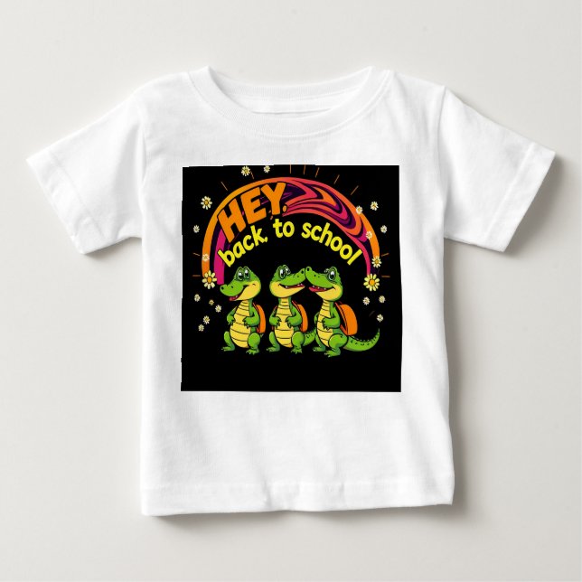 Cocodrilos para bebés retro regresan a la camiseta (Anverso)
