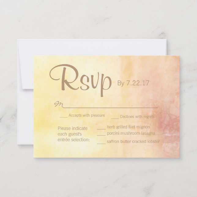 Cocolor de agua de flores silvestres RSVP (Reverso)