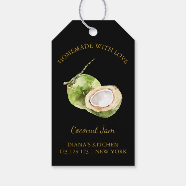 Coconut Jam Hang Etiqueta l Negro (Anverso)