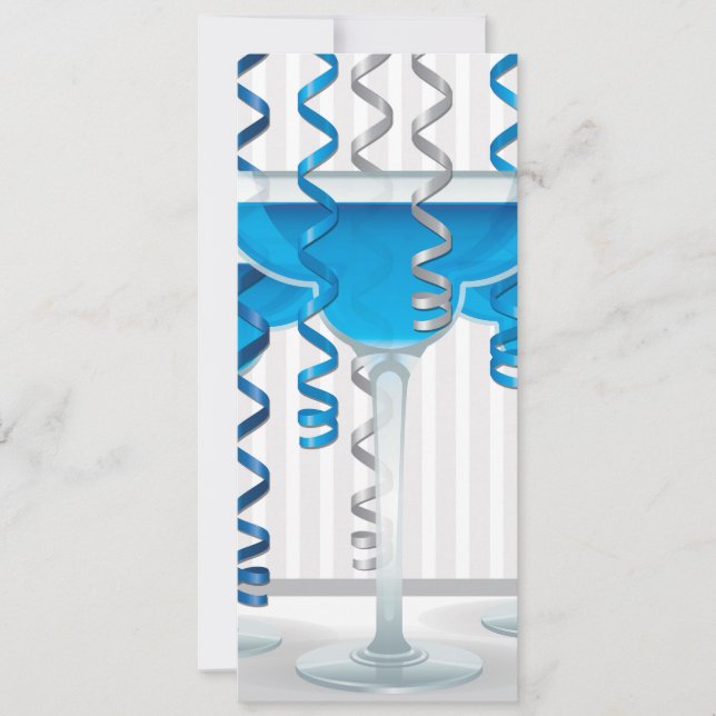 Cóctel azul y cinta (Anverso)