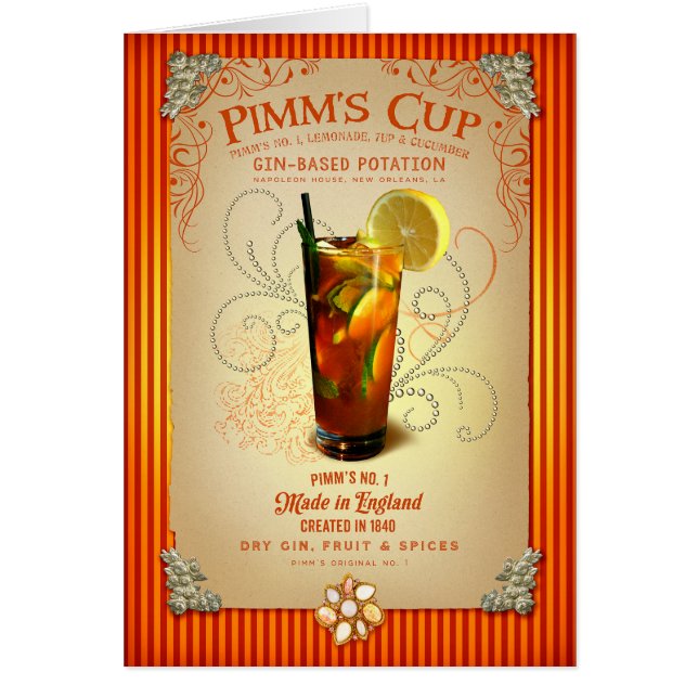 Cóctel de la taza de Pimm de la colección de NOLA (Frente)