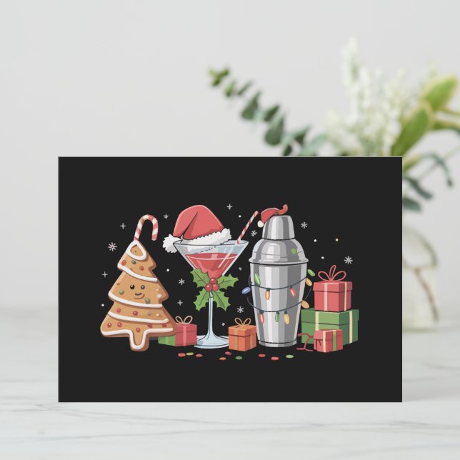 Cóctel de Navidad Espresso Martini Fiesta de Bebid (Anverso de pie)