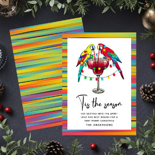 Cóctel de Navidad Personalizado de Guacamayo Tropi