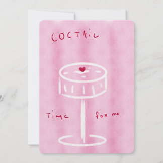 Cóctel de tarjeta plana