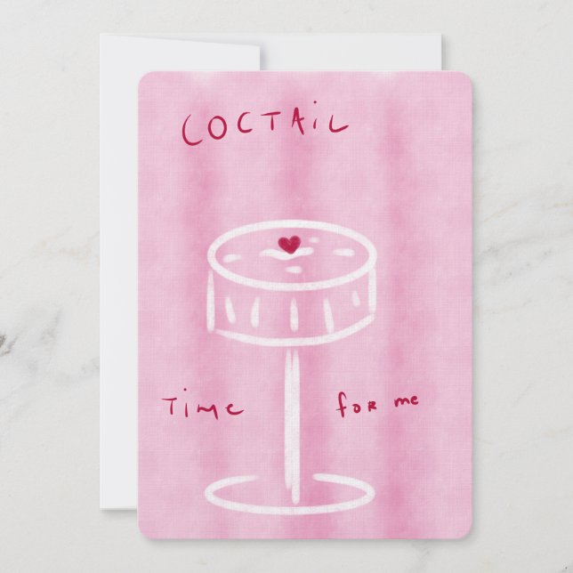 Cóctel de tarjeta plana (Anverso)