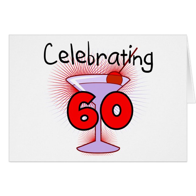 Cóctel que celebra 60 camisetas y regalos (Anverso (Horizontal))