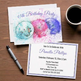 Cóctel tropical Umbrellas 45ª invitación de cumple