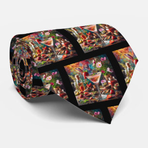 Cóctel único con corbata sofisticada