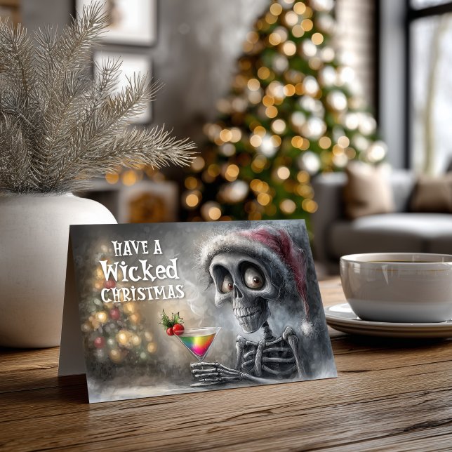 Cóctel y esqueleto de Navidad (Subido por el creador)