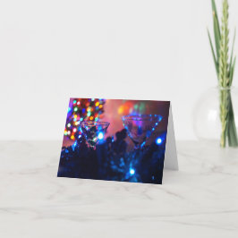 Cócteles de Navidad Azules. Tarjeta de Felicitació