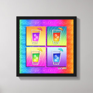 COCTELES DE POP ART Lienzo Envuelto en Galería