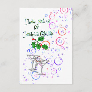 cócteles del navidad de la invitación