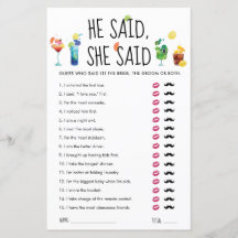 Cócteles divertidos | Dijo: Tarjeta De Juego