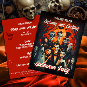 Cócteles Invitación a Halloween del presupuesto de