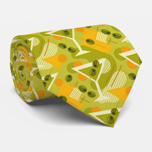 Cócteles Modernos   Corbata Martini Verde Oliva