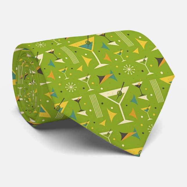 Cócteles Modernos | Corbata Martini Verde Oliva (Enrollado)