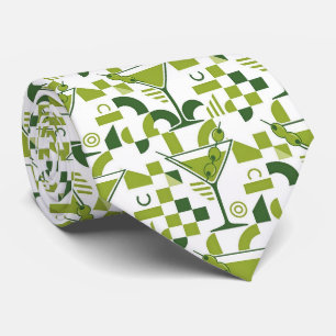 Cócteles Modernos Corbata Martini Verde Oliva