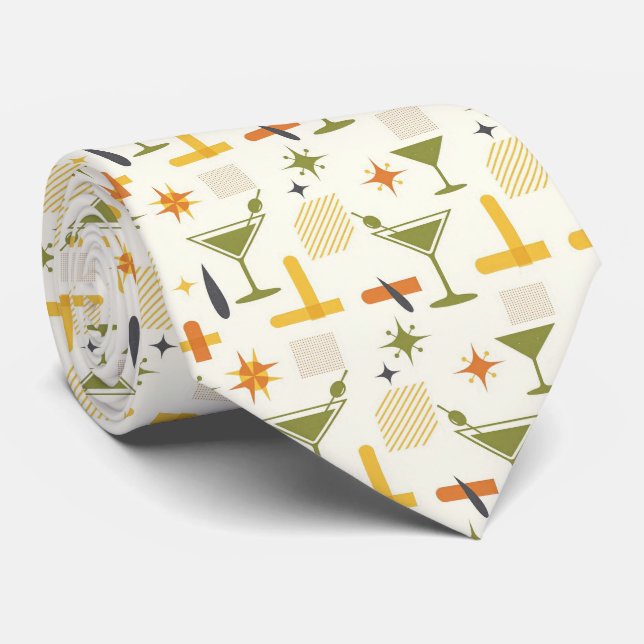 Cócteles Modernos | Corbata Martini Verde Oliva (Enrollado)