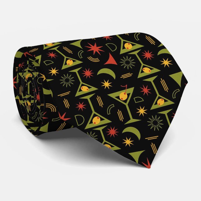 Cócteles Modernos | Corbata Martini Verde Oliva (Enrollado)