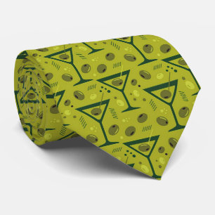 Cócteles Modernos Corbata Martini Verde Oliva