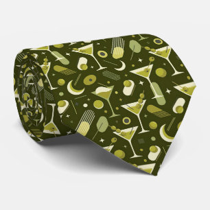 Cócteles Modernos Corbata Martini Verde Oliva