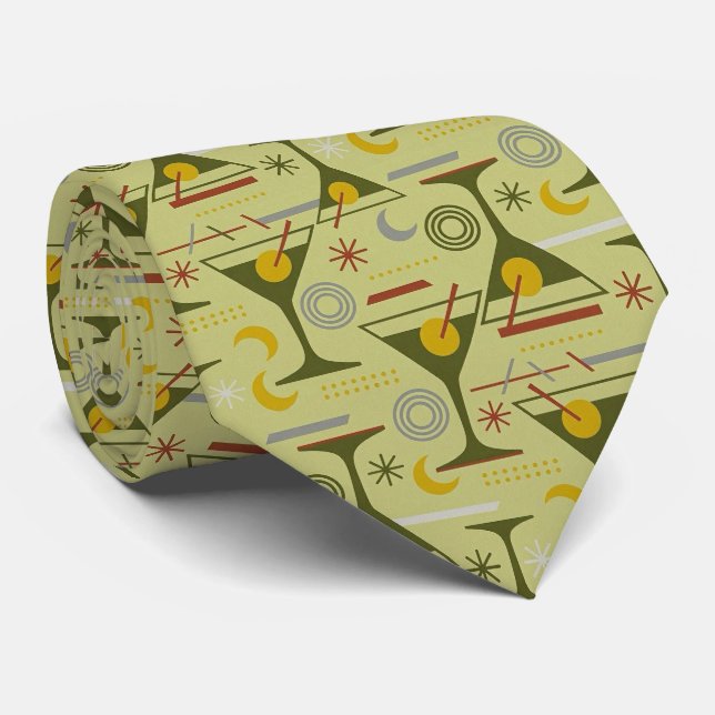 Cócteles Modernos | Corbata Martini Verde Oliva (Enrollado)