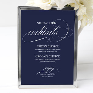 Cócteles Signature Señal de Boda Azul Marino