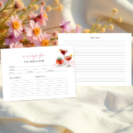 Cócteles Tarjetas Floral Bridal Shower Recipe