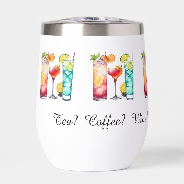 Cócteles tropicales graciosos diciendo (Frente)