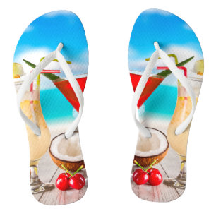 Cócteles tropicales rompen sandalias