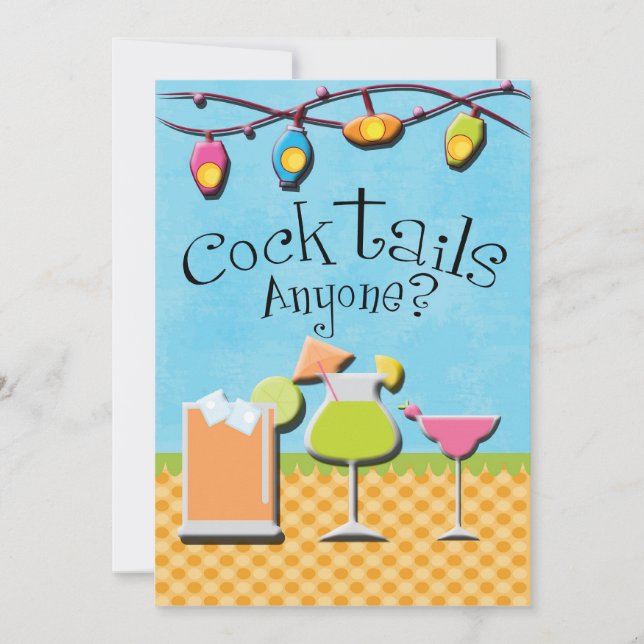 Cócteles y invitaciones a la barbacoa (Anverso)