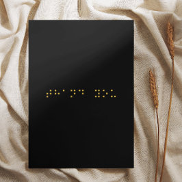 Código Braille Tarjeta de agradecimiento