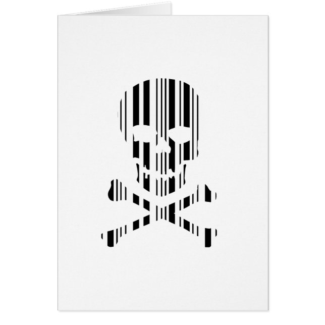 CÓDIGO DE BARRAS DE CALAVERA Y HUESOS Cruzados Cód (Frente)