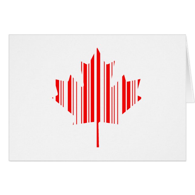 CÓDIGO DE BARRAS DE LA BANDERA DE CANADÁ HOJA DE A (Anverso (Horizontal))
