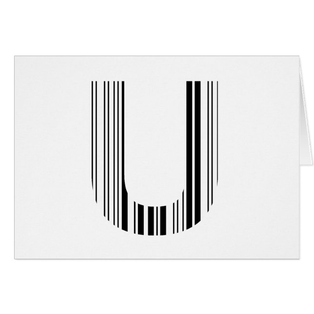 CÓDIGO DE BARRAS DE LA LETRA U Patrón de código de (Anverso (Horizontal))