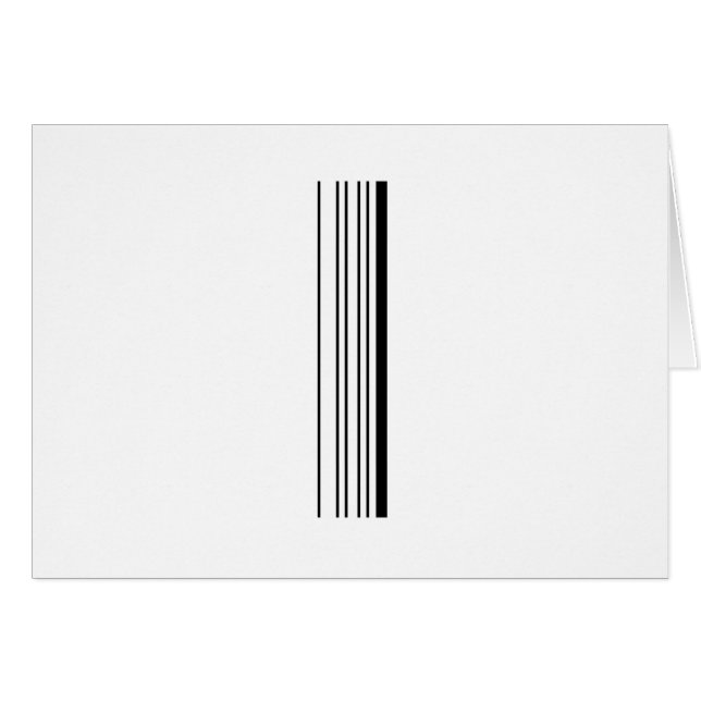 CÓDIGO DE BARRAS LETRA I Patrón de código de barra (Anverso (Horizontal))