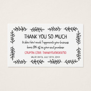 Código de cupón para la vegetación a mano para peq