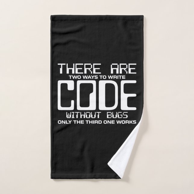 Código de escritura del programador sin errores (Toalla de mano)