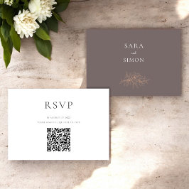 Código moderno rústico qr Boda RSVP