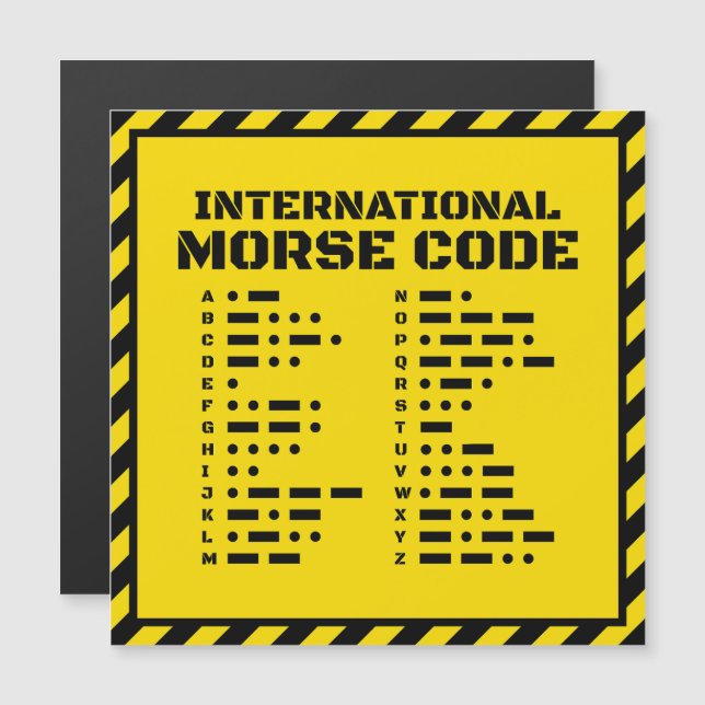 Código Morse Internacional – Industrial Negrita  (Anverso/Reverso)