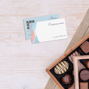 Código QR abstracto minimalista tarjeta de present