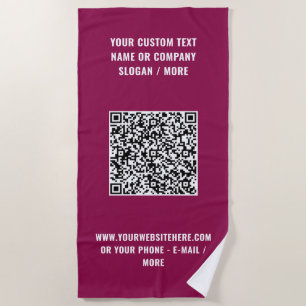 Código QR Analizar información de la playa Toalla 