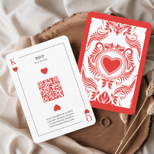 Código QR Boda de la tarjeta de reproducción Las V