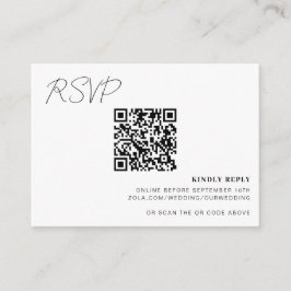 Código QR Boda de tarjetas RSVP en línea Insertar