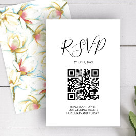 Código QR Boda RSVP Tarjeta de gabinete floral