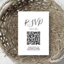 Código QR Boda Tarjeta de gabinete RSVP