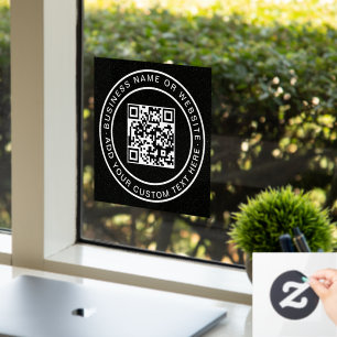 Código QR Calcomanía de Ventana Escaneable Moder