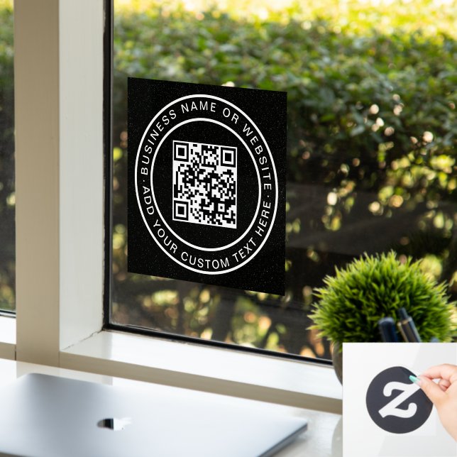 Código QR | Calcomanía de Ventana Moderna y Elegan (Oficina)