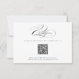 Código QR Clásico de RSVP de Boda con Letra Modern