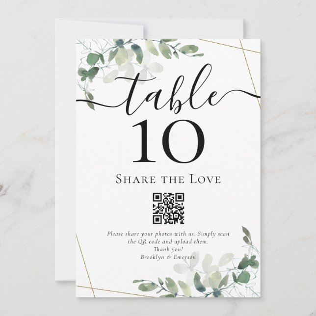 Código QR Comparte el Amor Número de Mesa de Eucal (Anverso)